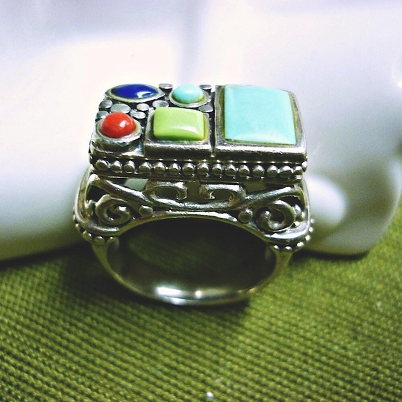 Vintage Sterling Southwest Ring sz 7 - Picture 2 of 7